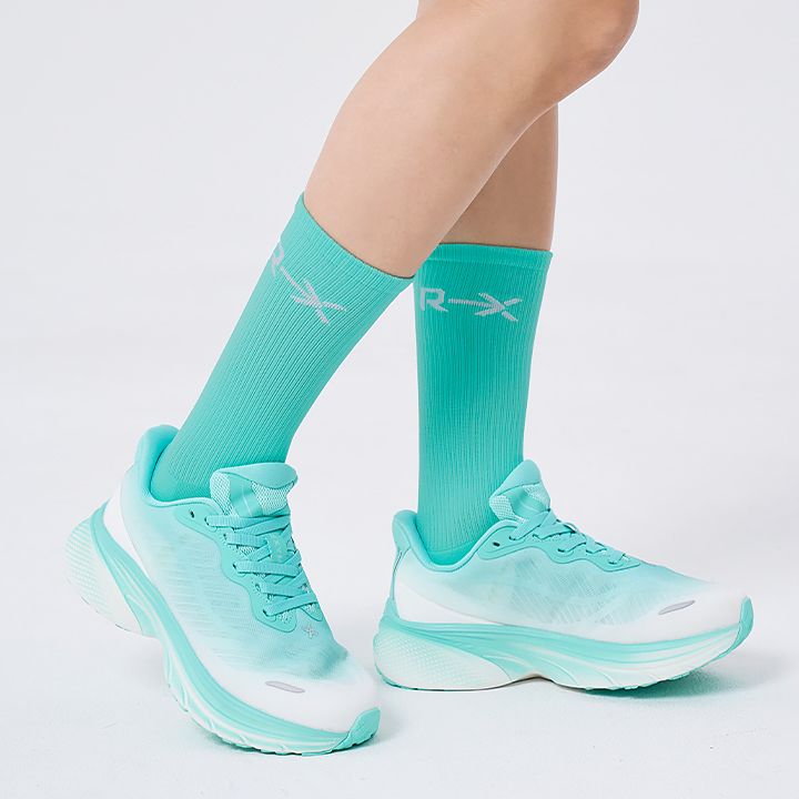 XUL3AM1622 RX NEON Run Non-Slip Crew Socks ETC
