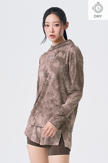 XFL3TL1006 RX Mesh Run Tie-Dye Hoodie TOP