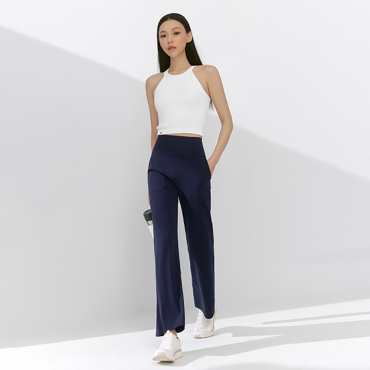 XFK2LL1502 Black Label Signature Power Rise Pocket Wide Leggings BOTTOM