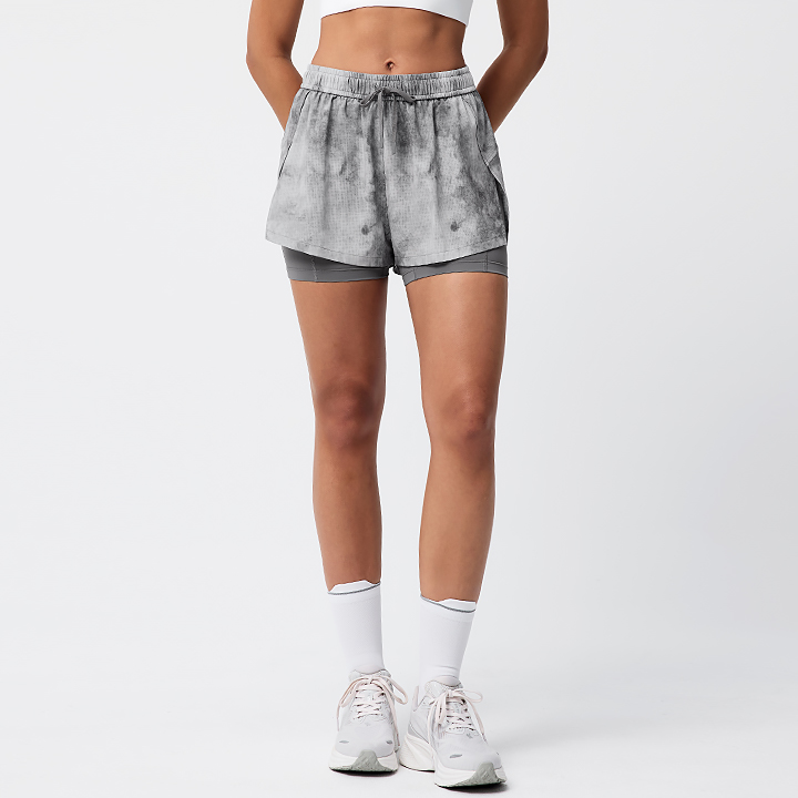 XFL3PS1002 RX Air Run Tie-Dye Two-in-One Shorts BOTTOM