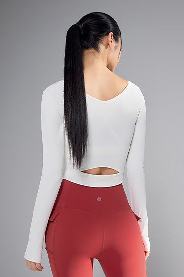 XFK1TL1006 Long Sleeve Ivory Top