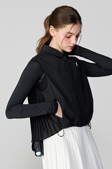XFL2VE1201 Back Fleets Zip-up vest Top 