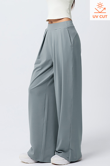 XFL3LL1503 Comfort Fine Double-Pleat Wide Pants Bottom