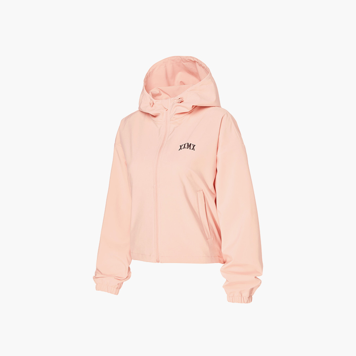 XTFJK09H3 Hot Burning Up Hood Crop Jacket Top