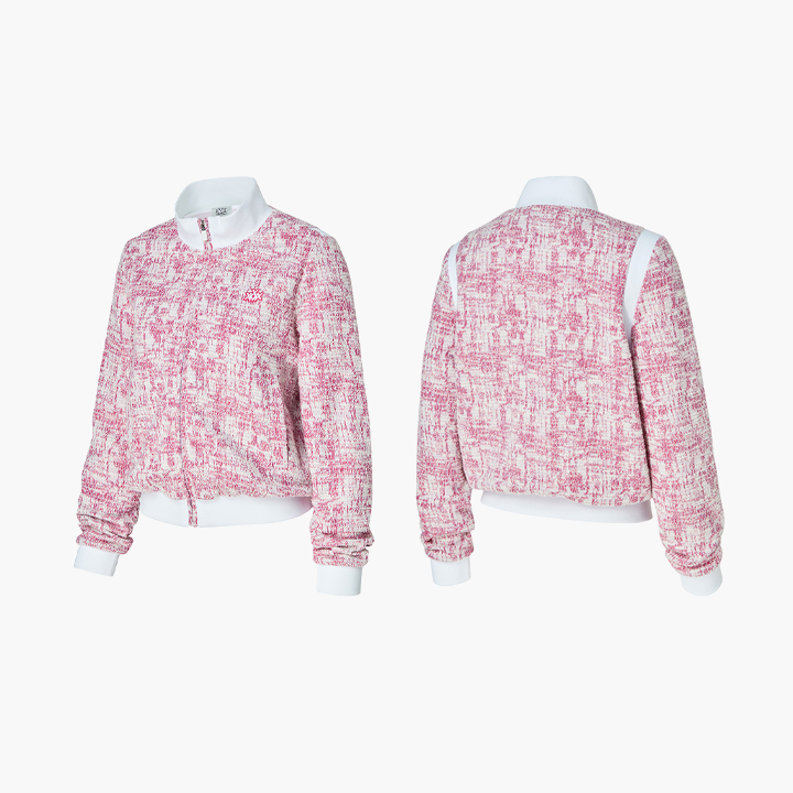 XGFGJ20H4 Tweed Zip-up Jacket Top