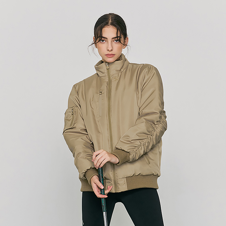 GO5001G Highneck Pocket Padded Jumper Top