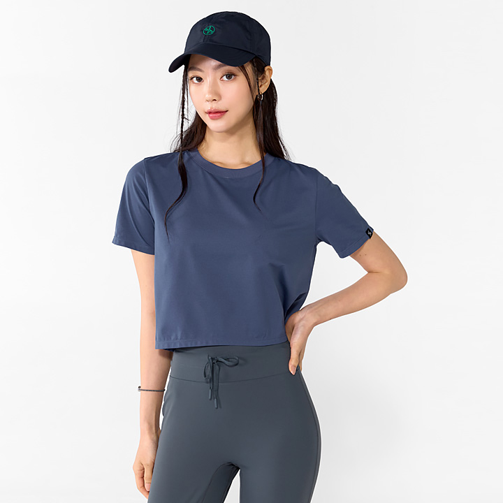 XWFST04H2 Basic Stretch Crop T-shirt Top
