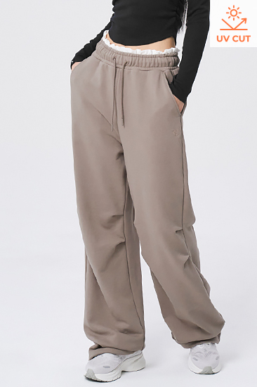 XFL3PP1124 Softly Layered Banding Wide Pants Bottom