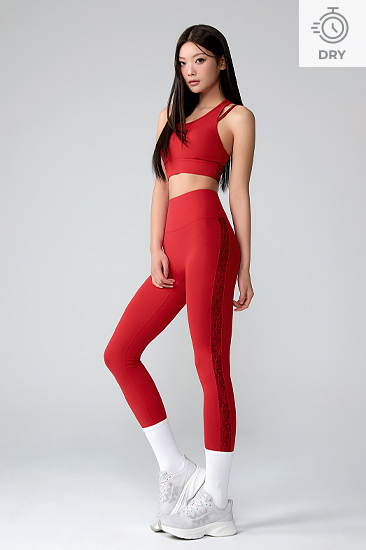 XWFLG52J3 Black Label Signature Power Rise Python Leggings Top