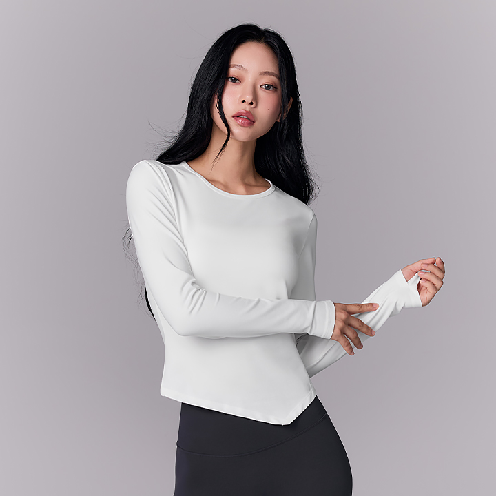 XFL4TL1004 Peachlike Unbalance Long TOP