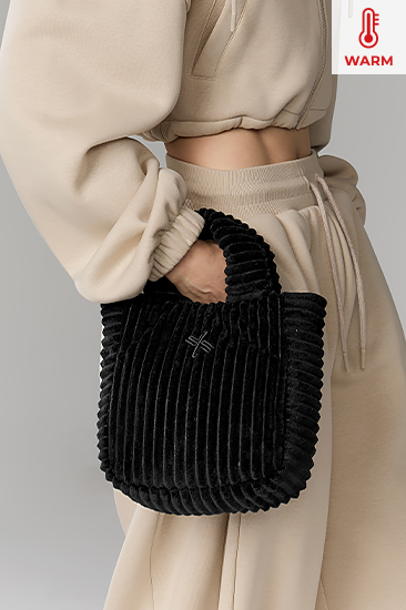 XUL4AB1601 Fluffy corduroy tote bag ETC
