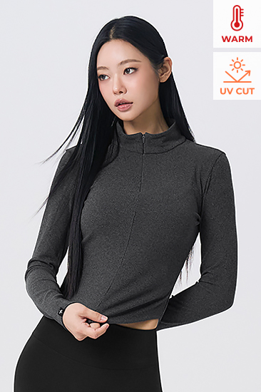 XFL4TU1120 Warm Smooth Half-Zip Long TOP