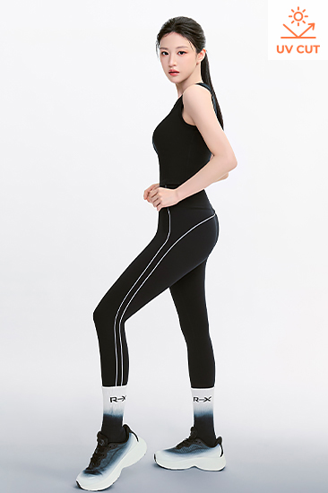 XFL3LL1506 RX Black Label Glow Run 360N Leggings BOTTOM