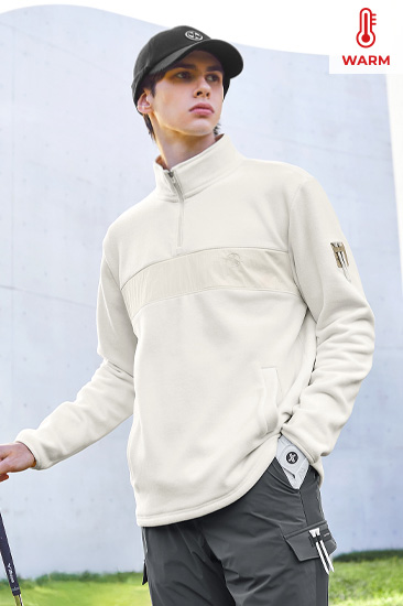 XGMHZ02J3 Warming fleece half-zip long sleeve Top