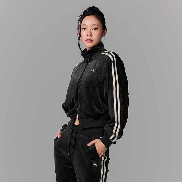 XFL4JL1117 Velour Trackline Zip-up Jacket TOP