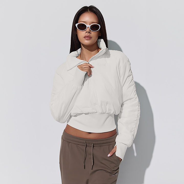 XFL4JP1006 RX Airy Shirring Padded Anorak TOP