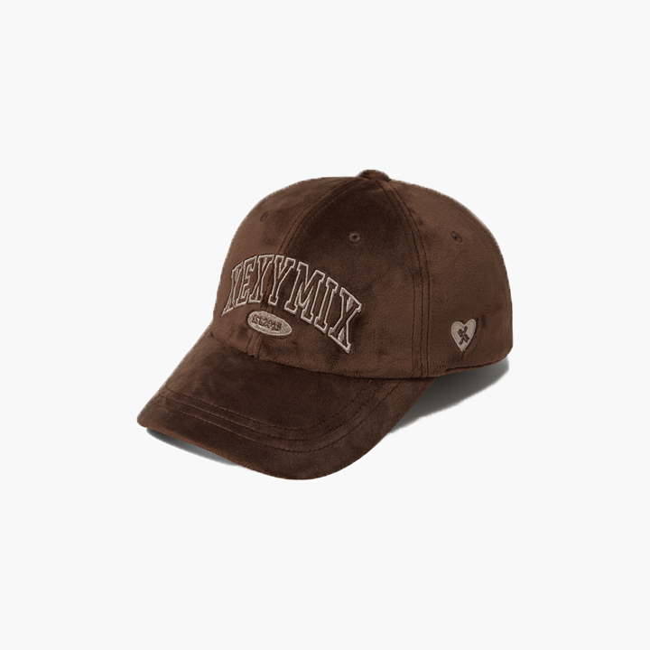 XFL4AC1601 Velour Lettering Ball Cap Etc
