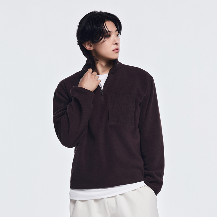 XML4TU1108 Warm Fleece Men's Half-Zip Long Top