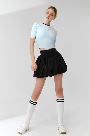 XFK1RK1105 Easy Move Balloon Skirt Black Bottom