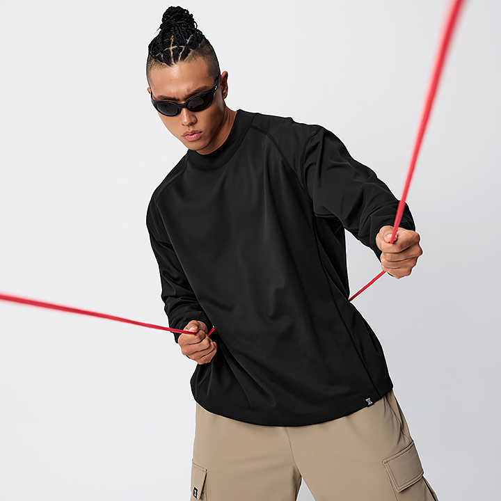 XML3TU1110 Easy Motion Men's Half-Neck Long TOP