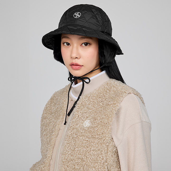 XFL4AC1701 Quilting earflap bucket hat Etc