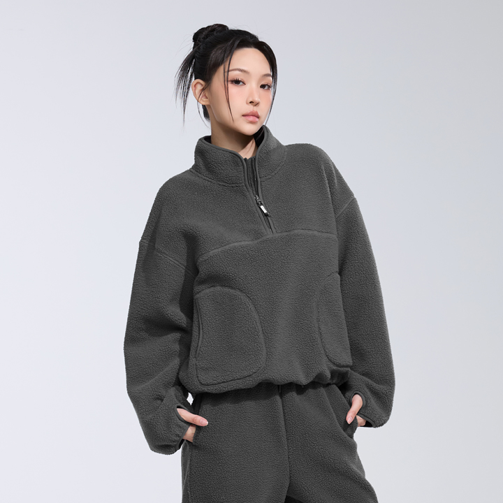 XFL4JL1101 Light Sherpa Fleece Anorak TOP