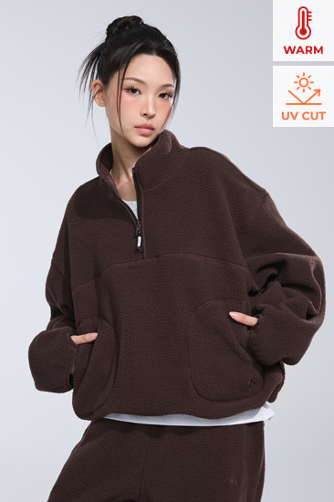 XFL4JL1101 Light Sherpa Fleece Anorak TOP