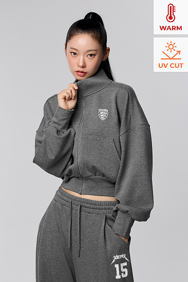 XFL4JL1131 NX Soft Napping Highneck Zip up TOP
