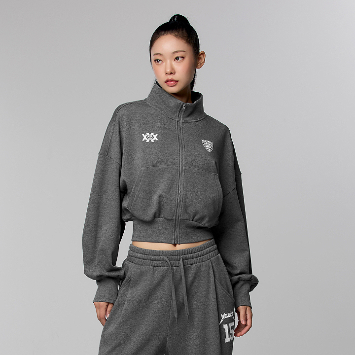XFL4JL1131 NX Soft Napping Highneck Zip up TOP